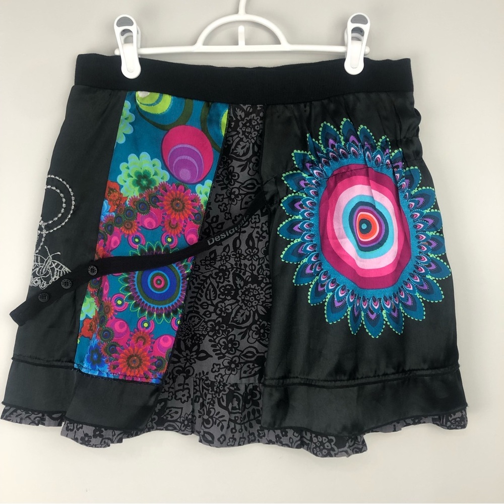 COPY - Desigual Sz 13/14 Unique Floral Layered Mini Skirt